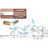 FERROGLIETTO APPLICARE CON CATENACCIO CILINDRO FISSO 315 - mm.50 (315506)