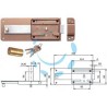 FERROGLIETTO APPLICARE CATENACCIO SCROCCO CILINDRO FISSO 3105 - mm.50 (310504500)