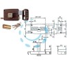 SERRATURA APPLICARE PORTE IN LEGNO POMOLO INTERNO CIL.FISSO 411/412 - mm.50 SX 2 mandate (412502)