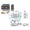 ELETTROSERRATURA APPLICARE CANCELLI C/TETTO FORO VARIABILE REV. 52N515 - mm.50-80 DX/SX (52N515)