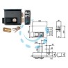 ELETTROSERRATURA APPLICARE CANCELLI C/TETTO FORO VARIABILE REV. 53N515 - mm.50-80 SX (53N5152)