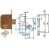 SERRATURA DA INFILARE PER CANCELLI SOLO CATENACCIO 601 - mm.45 (601450)