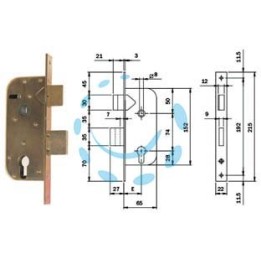 SERRATURE INFILARE PER CANCELLI CAT.+SCR. SEP. PROFILO EUROP. 630 - mm.35 (630350)