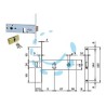 SERRATURA DA INFILARE PER FASCE CATENACCIO E SCROCCO MM.44 H 704 - mm.70 - frontale mm.20 (704702S)
