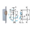 SERRATURA INFILARE MONTANTI SOLO RULLO 764 - frontale mm.20 (764002)