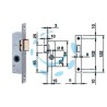 SERRATURA DA INFILARE PER MONTANTI SOLO SCROCCO 762 - mm.15 - frontale mm.16 (762001)