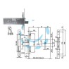 ELETTROSERRATURA TRIPLICE DA INFILARE PER FASCIA D/MAPPA MM.64 H 96391 - mm.90 (963910902)
