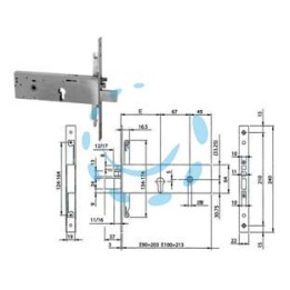 ELETTROSERRATURA TRIPLICE DA INFILARE PER FASCE CIL.EU. MM.64 H 96392 - mm.90 (963920902)