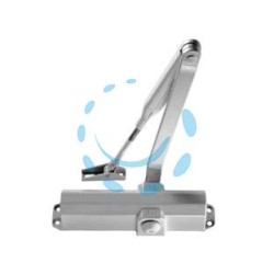 CHIUDIPORTA AEREO IS20 3711 ARGENTO - c/fermo, mm.205x53x46h. (371101003)