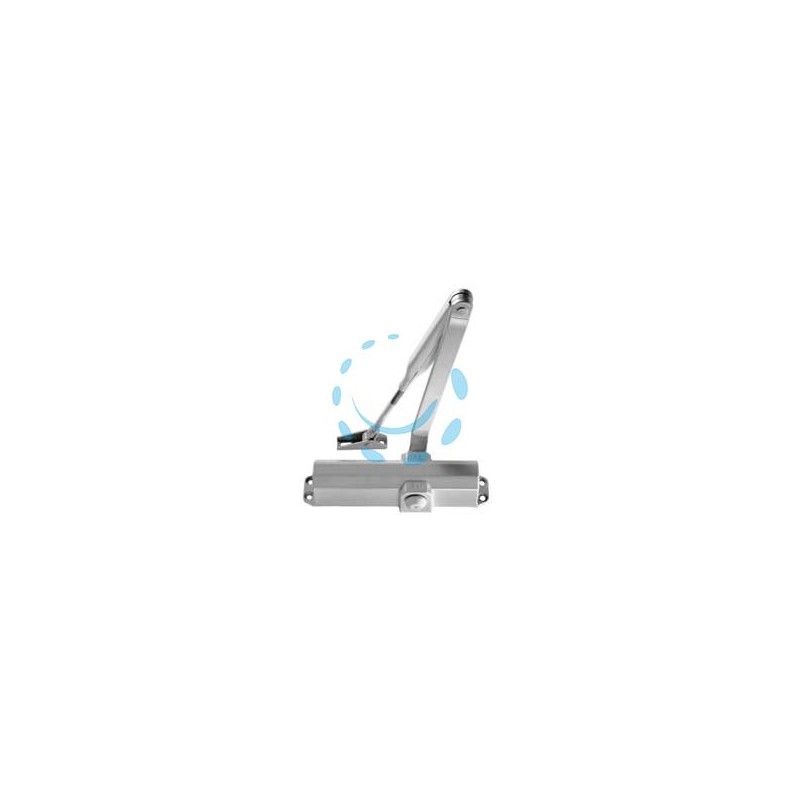 CHIUDIPORTA AEREO IS20 3711 ARGENTO - c/fermo, mm.205x53x46h. (371101003)