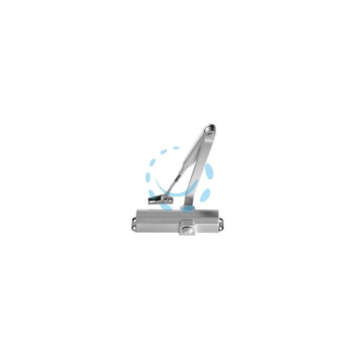 CHIUDIPORTA AEREO IS20 3711 ARGENTO - c/fermo, mm.205x53x46h. (371101003)