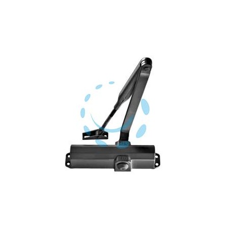 CHIUDIPORTA AEREO IS20 3711 NERO - c/fermo, mm.205x53x46h. (371101005)