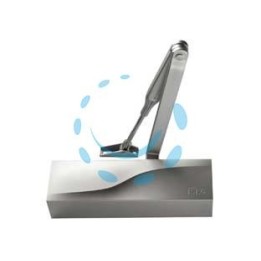 CHIUDIPORTA AEREO IS60 3721 ARGENTO - c/fermo, mm.228x69x51h. (372101003)