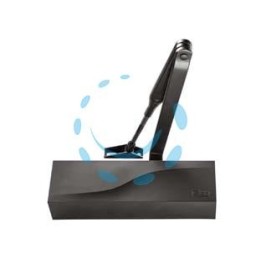 CHIUDIPORTA AEREO IS60 3721 NERO - c/fermo, mm.228x69x51h. (372101005)