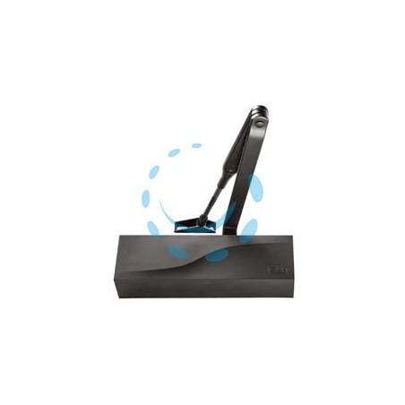 CHIUDIPORTA AEREO IS60 3721 NERO - c/fermo, mm.228x69x51h. (372101005)