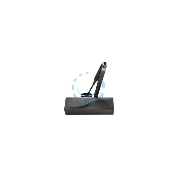 CHIUDIPORTA AEREO IS60 3721 NERO - c/fermo, mm.228x69x51h. (372101005)