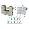 LUCCHETTO CORAZZATO A UNA BOCCA "ADITUS CITY" P749 - mm.90 KA (P74990367.K1)