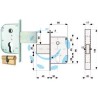 SERRATURA INFIL. CANC. SOLO SCR. C/DISP. BLOCC.+ QUADRO CIL. SAG. 132 - mm.30 (132.30.0)