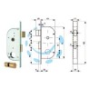 SERRATURA INFIL. CANCELLI 2 MAND. E SCR. SEP. + QUADRO CIL. TONDO 149 - mm.32 (149.32.0)