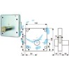 SERRATURE APPLIC. PER CANCELLI 2 MAND. SOLO CATENACCIO CIL. FISSO 426 - mm.55 DX (426.55.1)