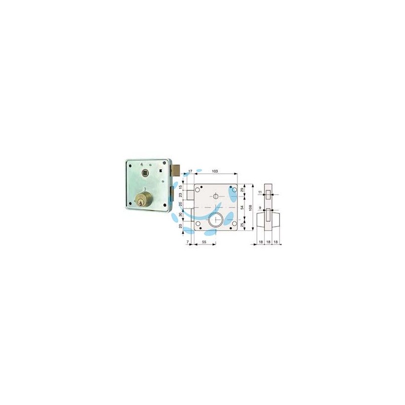 SERRAT. APPLIC. CANCELLI 2 MAND. E SCR. SEP. + QUADRO CIL. FISSI 433 - mm.55 DX (433.55.1)