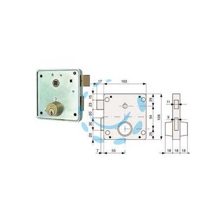 SERRAT. APPLIC. CANCELLI 2 MAND. E SCR. SEP. + QUADRO CIL. FISSI 433 - mm.55 DX (433.55.1)
