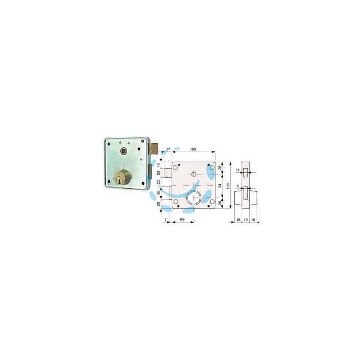 SERRAT. APPLIC. CANCELLI 2 MAND. E SCR. SEP. + QUADRO CIL. FISSI 433 - mm.55 DX (433.55.1)