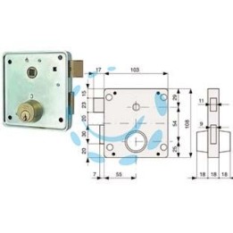 SERRAT. APPLIC. CANCELLI 2 MAND. E SCR. SEP. + QUADRO CIL. FISSI 433 - mm.55 SX (433.55.2)