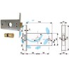 SERRATURA INFILARE PER FASCE CATEN. 1 MANDATA E SCR. MM.64 H 288602 - mm.60 (288.60.2)
