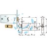 SERRATURA INFILARE PER FASCE CATEN. 1 MANDATA E SCR. MM.64 H 288600 - mm.60 (288.60.0)