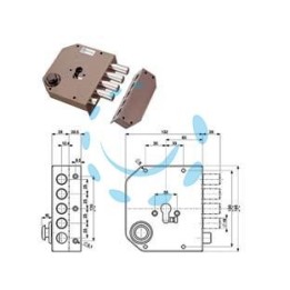 SERRATURA LATERALE DA APPLICARE CON SCROCCO CILINDRO EUROPEO 38610 - mm.60 DX (38610VD00)