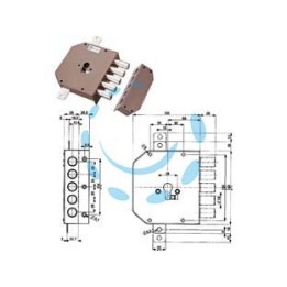 SERRATURA TRIPLICE DA APPLICARE SENZA SCROCCO CILINDRO EUROPEO 38620 - mm.60 DX (38620VD00X)