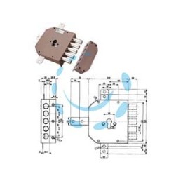 SERRATURA QUINTUPLICE APPLICARE SENZA SCROCCO CILINDRO EUROPEO 38640 - mm.60 DX (38640VD00J)