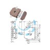 SERRATURA QUINTUPLICE APPLICARE SENZA SCROCCO CILINDRO EUROPEO 38640 - mm.60 DX (38640VD00J)