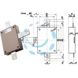DEVIATORE APPLICARE PER SERRATURE QUINTUPLICI SERIE 20/30 96143 - per serie 20/30 (96143V000)
