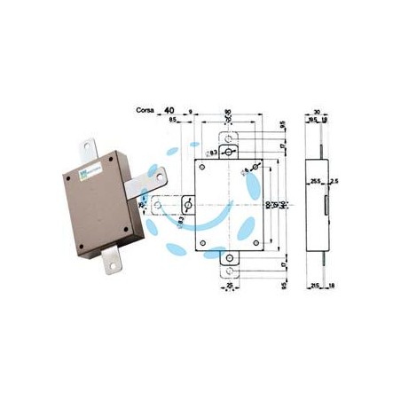 DEVIATORE APPLICARE PER SERRATURE QUINTUPLICI SERIE 20/30 96143 - per serie 20/30 (96143V000)