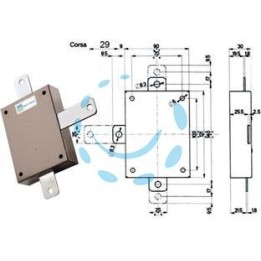 DEVIATORE APPLICARE PER SERRATURE QUINTUPLICI SERIE 38 96145 - per serie 38 (96145)