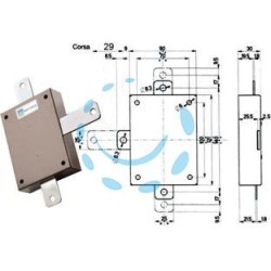 DEVIATORE APPLICARE PER SERRATURE QUINTUPLICI SERIE 38 96145 - per serie 38 (96145)
