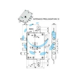 SERRATURA TRIPL.APPLICARE SCROCCO CAT.PROL.+ 10 CILINDRO EU 85571/37 - mm.63 SX (85571S37AN)