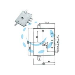 SERRATURA TRIPL.APPLICARE SCROCCO CIL.EU BLINDATE GARDESA 898571GRLD - mm.89 DX (898571GRLD DX)
