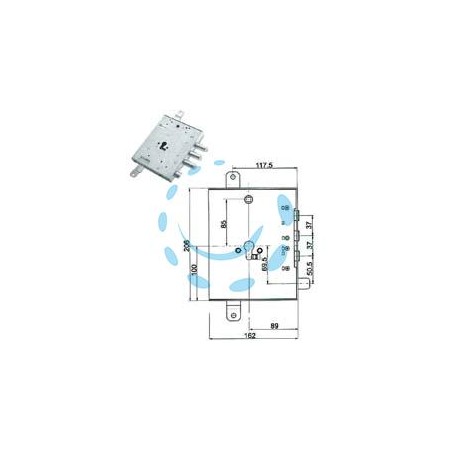 SERRATURA TRIPL.APPLICARE SCROCCO CIL.EU BLINDATE GARDESA 898571GRLD - mm.89 DX (898571GRLD DX)