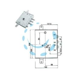 SERRATURA TRIPL.APPLICARE SCROCCO CIL.EU BLINDATE GARDESA 898571GRLD - mm.89 SX (898571GRLD SX)