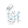 SERRATURA TRIPLICE APPLICARE SERRABLINDA CON SCROCCO CILINDRO EU 85461 - mm.70 SX (85461S)
