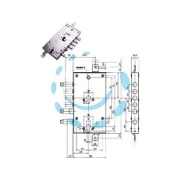 SERRATURA TRIPLICE APPLICARE MULTIFU.SCROCCO CIL.EU BLINDATE 85595 - mm.63 DX (85595D)