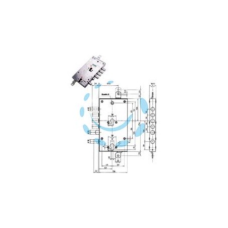 SERRATURA TRIPLICE APPLICARE MULTIFU.SCROCCO CIL.EU BLINDATE 85595 - mm.63 DX (85595D)