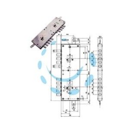 SERRATURA TRIPLICE APPLICARE MULTIFUN.SCROCCO CIL.EU BLINDATE 85574 - mm.63 DX (85574D)