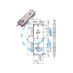 SERRATURA TRIPLICE APPLICARE MULTIFUN.SCROCCO CIL.EU BLINDATE 85574 - mm.63 DX (85574D)