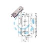 SERRATURA TRIPLICE APPLICARE MULTIFUN.SCROCCO CIL.EU BLINDATE 85574 - mm.63 DX (85574D)
