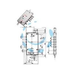 SERRATURA TRIPL.APPLICARE MULTIF.SCROCCO CIL.EU.+ DM BLINDATE 54597 - mm.63 DX (54597ROMD36)