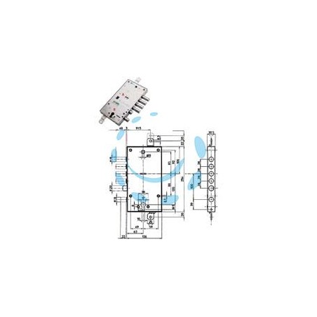SERRATURA TRIPL.APPLICARE MULTIF.SCROCCO CIL.EU.+ DM BLINDATE 54597 - mm.63 DX (54597ROMD36)